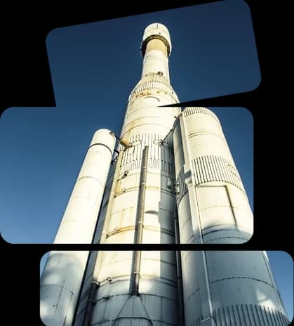 Space rocket ready to launch