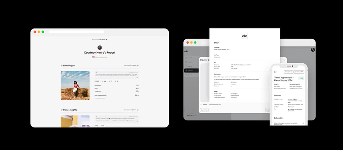 Screen designs for desktop and mobile of the IconDesk user dashboard