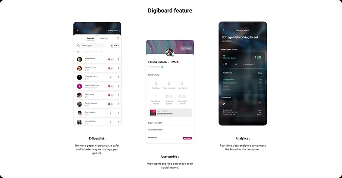 ListMe mobile screen designs